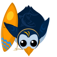 The Surfer Penguin (in-Store from July 30, 2021 – March 29, 2025)