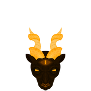 The Golden Devil Goat's head charging