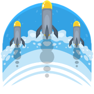 The wave from the AI Orca Sub with multiple missles