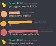 KOA confirming Markhor's and Big Goat's rarity