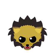The head of the older Season 1 Black-Maned Lion when it uses its ability