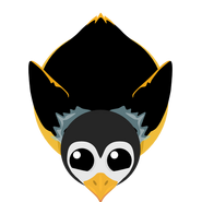 The Gold Trim Penguin while sliding