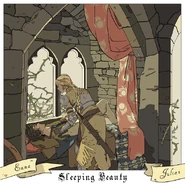 "The brave knight cut her way through the deadly thorns. She had to break the curse that had fallen upon her dearest love, who slumbered on the other side..."