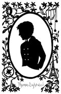 Silhouette from collector's first editions of Chain of Iron