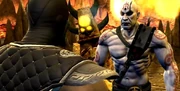 Quan Chi diz que todos deveriam se unir e juntar forças contra a ameaça.