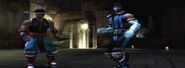 Kung Lao e Liu Kang insistem em ajudar Sub-Zero Obs.:Sub-Zero player