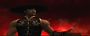 Kung Lao questiona Raiden sobre o local.