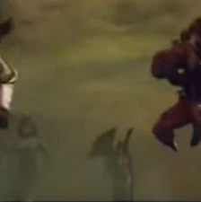 Nitara ao lado das Forças das Trevas na grande batalha do Armageddon.