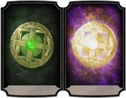 Amuleto de Shinnok en una carta de equipamiento de Mortal Kombat (móvil)