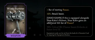 Wrath Hammer's starting abilities