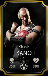 Kano - Klassic, Gold Outworld Challenge character - MKmobileInfo