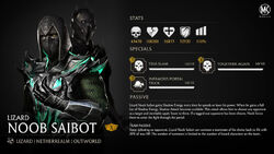 Noob Saibot - Lizard, Gold Netherrealm, Outworld Non Challenge character -  MKmobileInfo