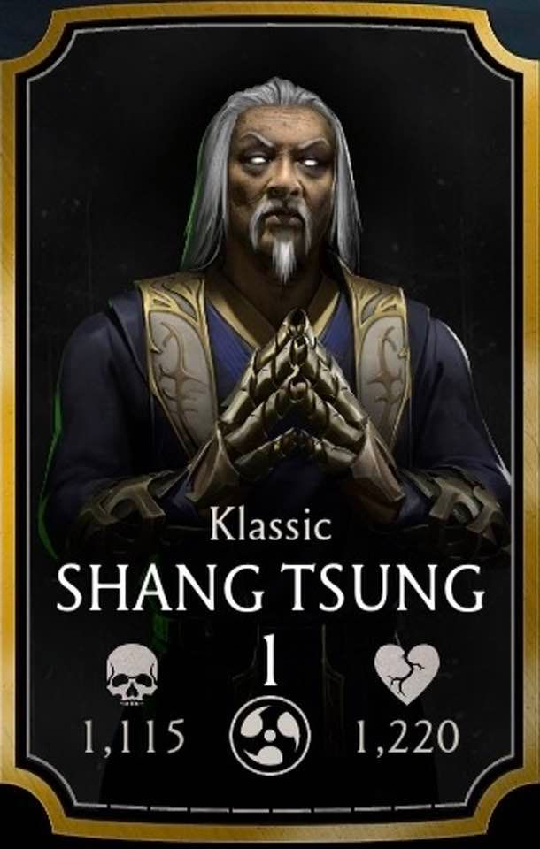 Shang Tsung - Klassic, Gold Outworld Non Challenge Klassic character -  MKmobileInfo