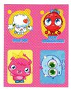 Sticker Poppet quartet 44-63-107-97