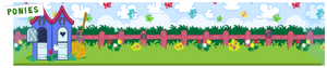 Ponies zoo background full