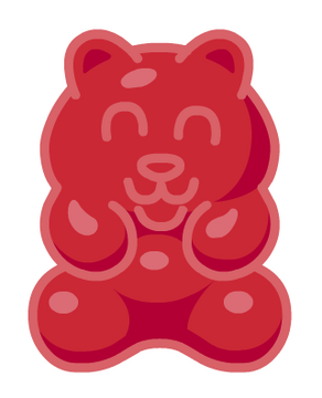 Gummy Bear Red Nightlight - - Fat Brain Toys