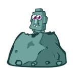 Rocky smashing a rock, click to see animation.