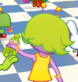 Mizz Snoots holding a bottle of Toad Soda in Moshi Monsters: The Movie