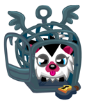 White Fang inside a cage