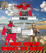 Unable to continue his assault on the HQ any longer, Redman flees to the coast, where he meets Spectreman, now free from The Syndicate's cruelty. Spectreman tries to convince Redman to avenge Hayabusa's death.