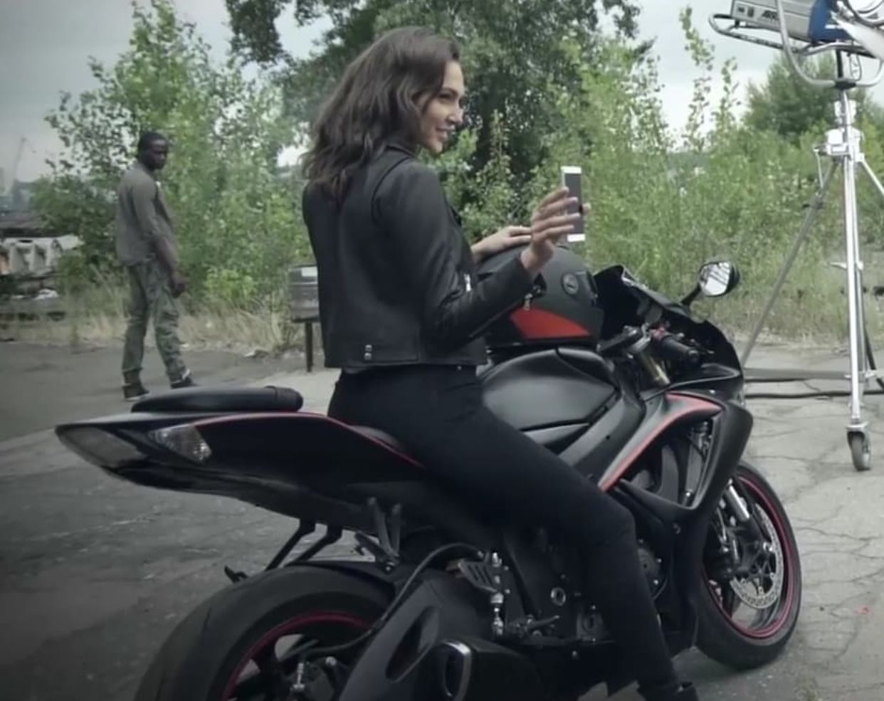 Actress Gal Gadot on riding motorcycle MotorcycleWomenWorld Wiki Fandom