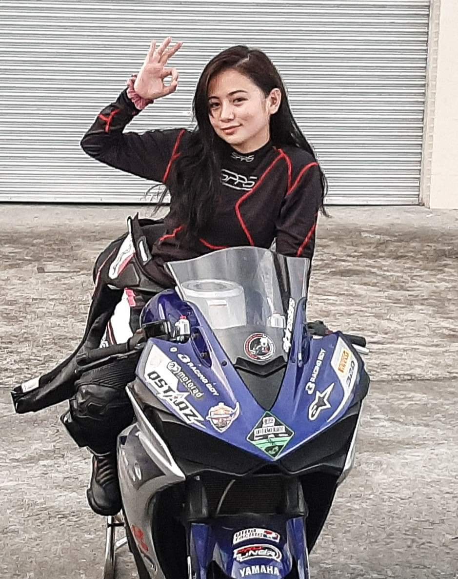 Ella Cruz learning her motorcycle racing MotorcycleWomenWorld