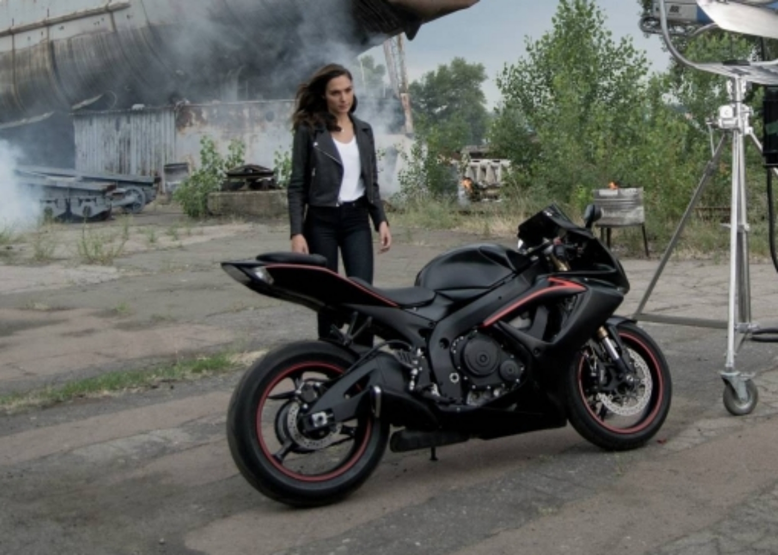 Actress Gal Gadot on riding motorcycle MotorcycleWomenWorld Wiki Fandom