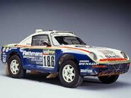 A Porsche 959 rally car, off which the Revo is based.