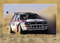 A Lancia Delta Rally Car. Notice how the Martini stripes are similar to the RSR stripes on the Gagliano.