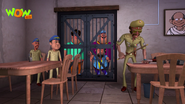 Jon and his goons locked up in the jail