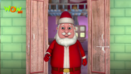 Motu dressed as Santa Claus
