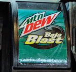 Mountain Dew Baja Blast at a Canadian Taco Bell restaurant.