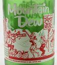 Close up view of Mountain Dew's contemporary 1 quart "Party Jug" bottle design.