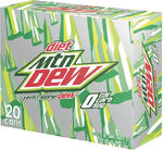 Diet Mountain Dew's previous 20-pack design.