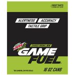 The official Amp Game Fuel Charged (Original Dew) alternate 16 oz. 12-pack design (side).