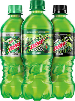 Choice of States Diet Mountain Dew Dewnited 16.9 oz Bottles Empty