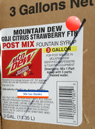 3 gallons of Mountain Dew Goji Citrus Strawberry