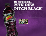 Promotional artwork signifying Pitch Black's victory in DEWcision 2016, featuring its Sidekick bottle design.