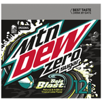 Baja Blast Zero Sugar's 2021 6x2 12-pack design (side).