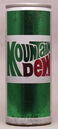 Mountain Dew's Japanese 250 ml can design from the 1970s until 1991 (English side).