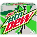 Diet Mountain Dew's 20-pack design from 2023 until 2025 (center).