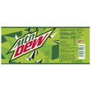 Mountain Dew's current 16 oz. dome bottle label.