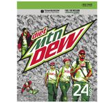 Diet Mountain Dew's cube 24-pack design during the Team Rubicon promotion (side).