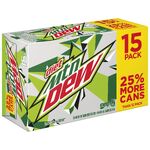 Diet Mountain Dew's 15-pack design from 2017 until 2023 (left).