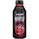 Amp Energy Boosted's Wild Berry Cherry bottle design.