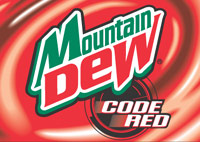 mountain dew code red logo