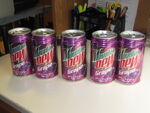 5 cans of Mountain Dew Grape.