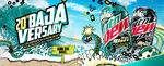 Promotional artwork for the 20th Bajaversary promotion, featuring Baja Blast and its Zero Sugar variant's can designs.