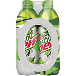 Diet Mountain Dew's contemporary shrink-wrapped 6-pack 24 oz. design (side).