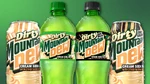 Dirty Mountain Dew and Dirty Mountain Dew Zero Sugar's 12 oz. can and 20 oz. bottle designs.